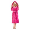 Plush Hooded BathrobeWomen's Hooded Bathrobe with Adjustable Belt Super Soft Fluffy Texture Highly for Ultimate