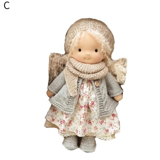 Вальдорфская кукла ручной работы с длинными волосами Вязаная кукла Принцесса Игрушка Куклы Новый год