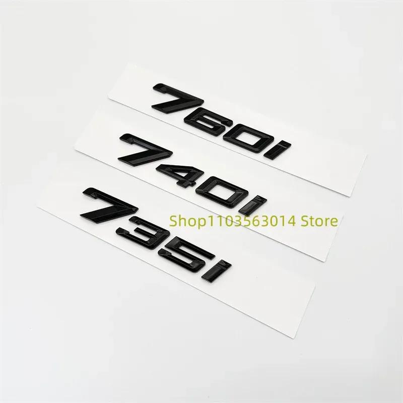 Glossy Black Letters735i 740i 760i 735Li XDrive Emblem for New 7 Series Car Fender Trunk Rear Car Sticker
