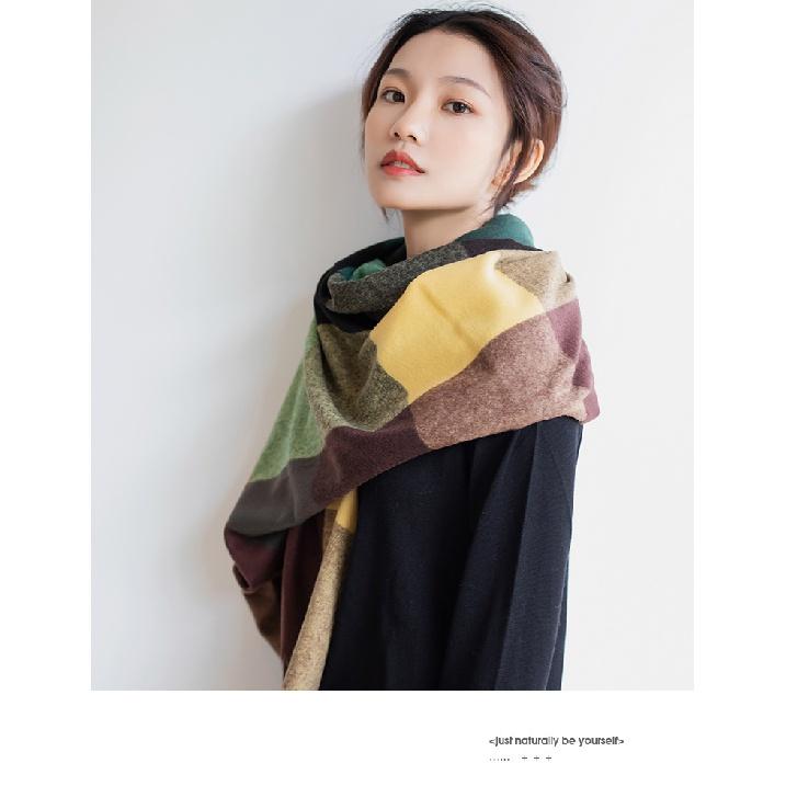 Women's Large Plaid Scarf Fashion Long Shawl Wrap for Winter Warm