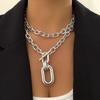 Multilayer Chain Choker Goth Hiphop Rock Necklace for Women Men Jewelry Accessories