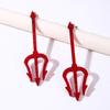 1 пара серег-дьяволят, серьги на Хэллоуин, висячие красные дьявольские аксессуары для женщин