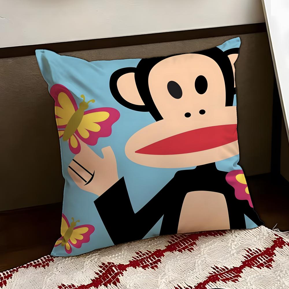 Cartoon PPaul Frank Monkey Cushion Cover Reversible Soft Durable Pillow Cover Home Car MultiScene Use for Daily Comfort