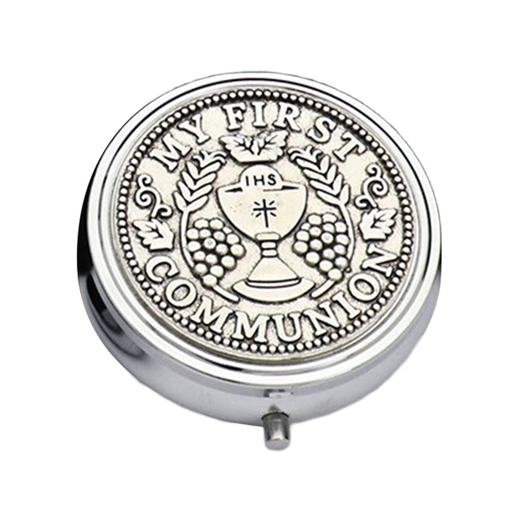 Elegant Metal Jewelry Box With Built In Makeup Mirror For Christian Home Decorations And Religious Relic Storage