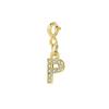 Trendy Gold Color Micro-inserts Zircon Alphabet Charm DIY Making Letter Pendant Necklace Bracelet Accessories Fashion Jewelry