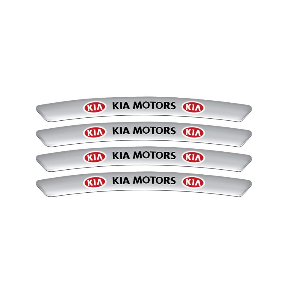 4 Pack Aluminum Car Badge Rim Stickers Car Modification Accessories for Kia Ceed Sorento K3 Rio Sportage Soul Picanto Optima VU8