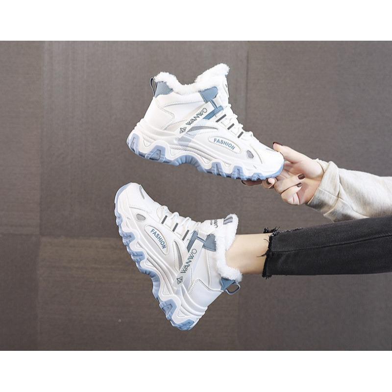 Осенне-зимние новые черные универсальные кожаные кроссовки для серфинга осенне-зимние бархатные высокие кеды на плоской подошве