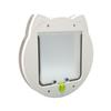 Pet Flap Door 4 Way Locking Noiseless Weather Resistant Cat Door for Bedroom Litter Box White