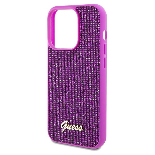 Guess Guhcp14Lpmsdgsf Iphone 14 Pro 6.1 Fuksja/Fuschia Hardcase Disco Metal Script