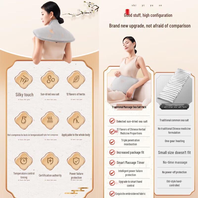 AUX Electric Heating Shoulder & Neck Massage Shawl CN plug (adapter included)