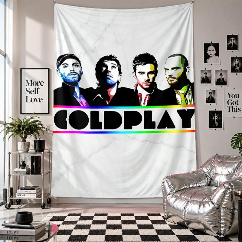 Wall TapestryColdplay Art Hanging Cloth Decorative Background Cover for Room Decoration
