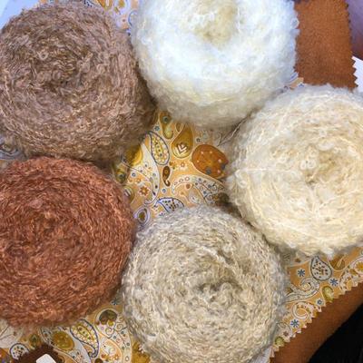 Пряжа-петля из шерсти ручной вязки для волос куклы, DIY-проектов и вязания шарфа/шапки