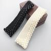 Elegant Vintage Pearl Embellished Handcrafted Collar for Women High-Quality Polyester Fiber Pearl Sewing Woven Necktie Style