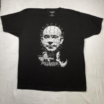 Hellraiser Inferno 2021 Мужская Черная Футболка с Графикой Размер 2XL Пинхед Хоррор Унисекс