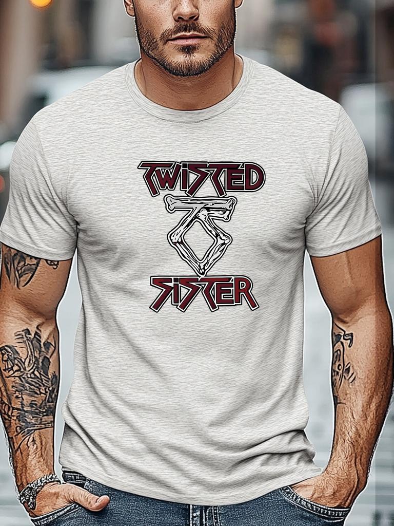 Мужские футболки 100% Хлопок Twisted Sister Графическая Летняя Мягкая С Круглым Вырезом Повседневная Дышащая Футболка Повседневная Одежда Топы