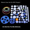 Plastic Gears Pulley Belt Worm Kits Crown Gear Set Robot Motor Toy Parts