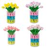 Easter Bunny With Tulips High Elastic Sponge Stamping Flower Arrangement PU Sponge
