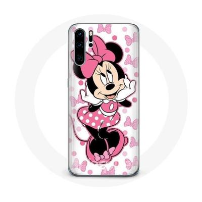 Coque Pour Huawei P30 Minnie Mouse Dessin Animé Mignon Rose