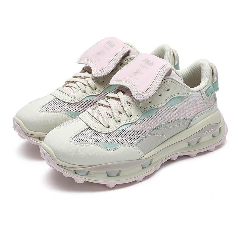 Fila KM2 износостойкие дышащие низкие повседневные туфли женские розово-белые F12W533121FFT