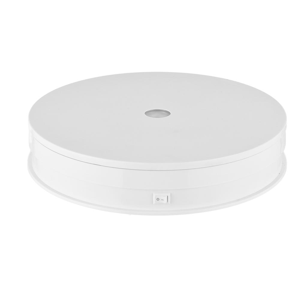 25cm 10 Inch Motorized Rotating Display Stand with LED Light 360 Degrees Rotatable Electric Potography Turntable for