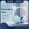 Gradual Color Change Luminous Cat Ears Bluetooth Headset Headset Live Streaming Host Game Headset