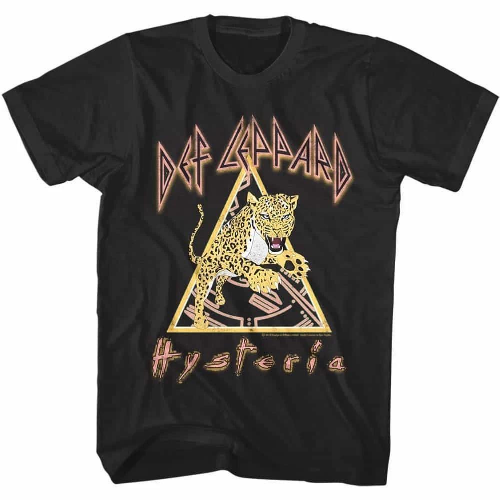 Def Leppard Hysteria Pouncing Leopard Men's T Shirt