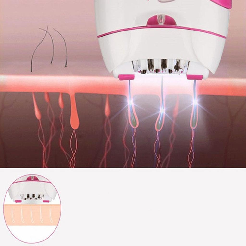 Аппарат для удаления волос Перезаряжаемый гипоаллергенный портативный электрический эпилятор для волос 5 В 3 Вт Розовый