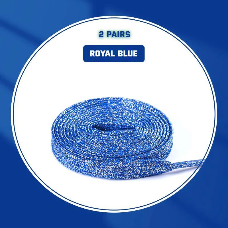 2 Pair Glitter White Shoelaces of Sneakers Colorful Shoelaces Metallic Shiny Gold Shoelace Silver Flat Shoe Laces Running Laces