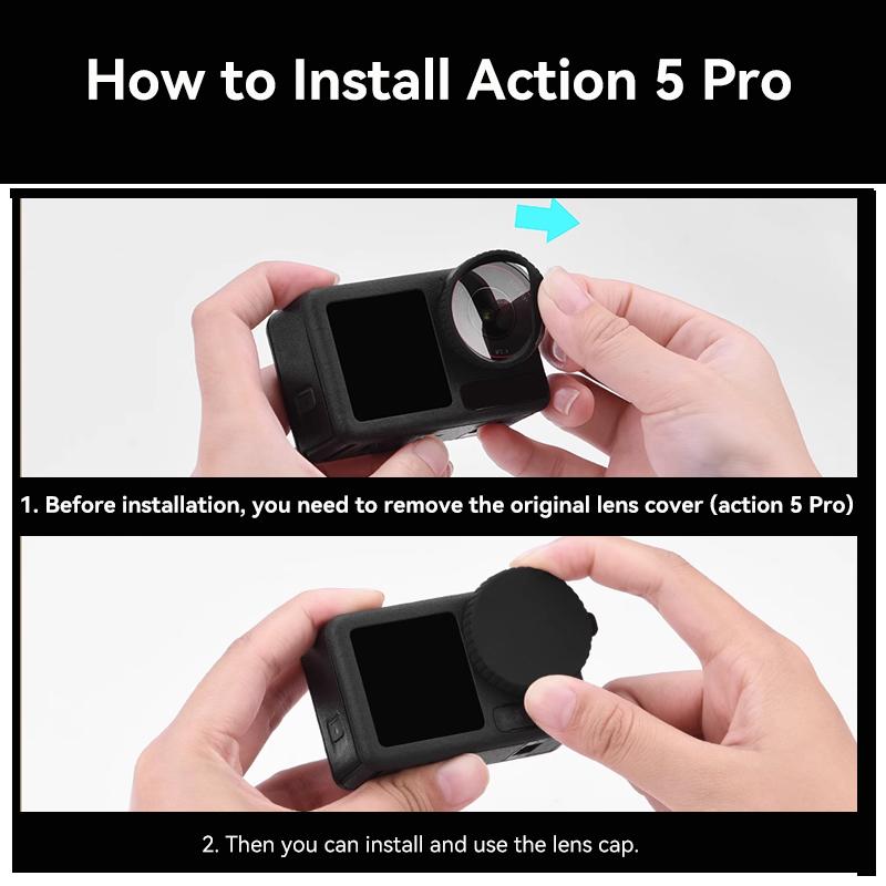 Для DJI Osmo Action 5 Pro 4 крышка объектива HD закаленное стекло защитная пленка для экрана передняя задняя крышка для DJI Action 4 5Pro аксессуары