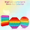 3 шт. многофункциональных игрушек Rainbow Pop It Fidget, сенсорные игрушки Bubble для детей и взрослых, снятие стресса, различные формы