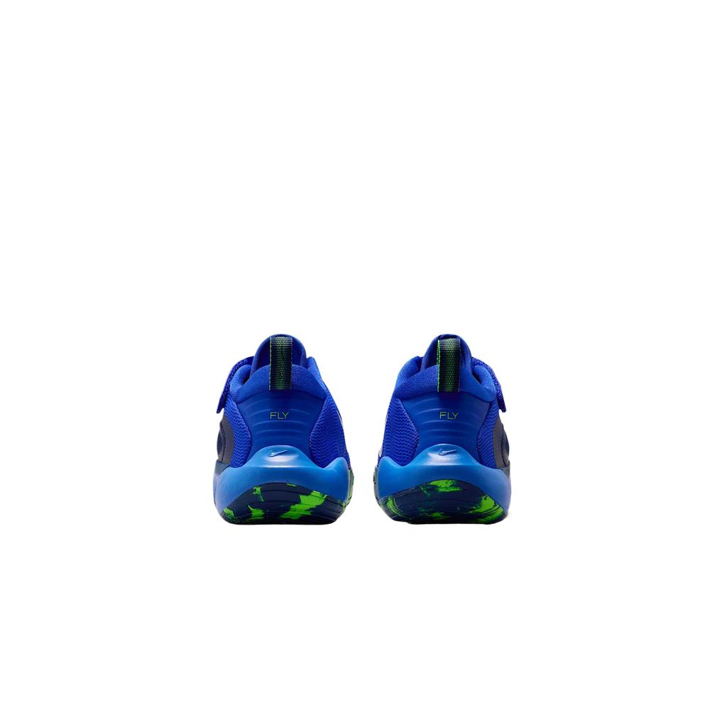Jordan Cushioning Breathable Low top Children's Basketball Shoes Racing Blue/Space Blue/Dark Navy Blue/Impact Green FQ7670-405