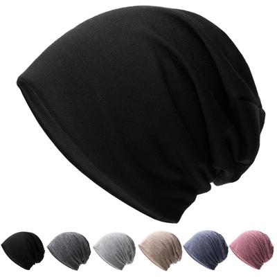 Hsdvdva Вязаная и хлопковая шапка Антибактериальная и уход Вязаная Медицинская Однотонная Нежная к черной шапке, Весна, Лето, Осень, Мужская Женская [Дышащая,