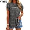 Женские модные повседневные летние весенние блузки и рубашки в горошек с короткими рукавами и круглым вырезом
