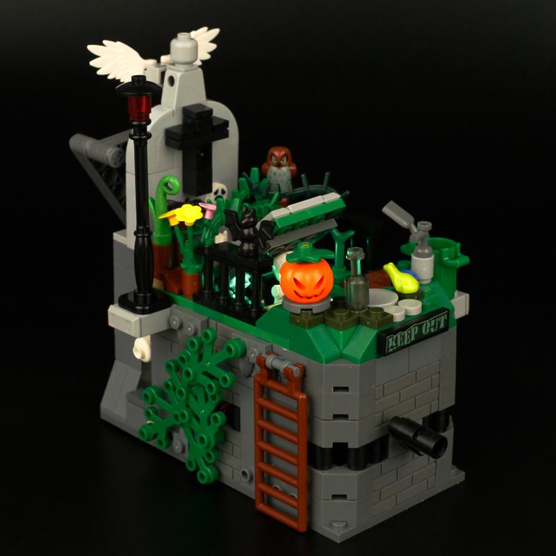 Набор конструктора MOC Bricks Игрушки DIY Тыквенная Голова на Хэллоуин Набор Строительных Блоков Фигурки Скелета Солдата Рождественский Подарок на Хэллоуин для Детей