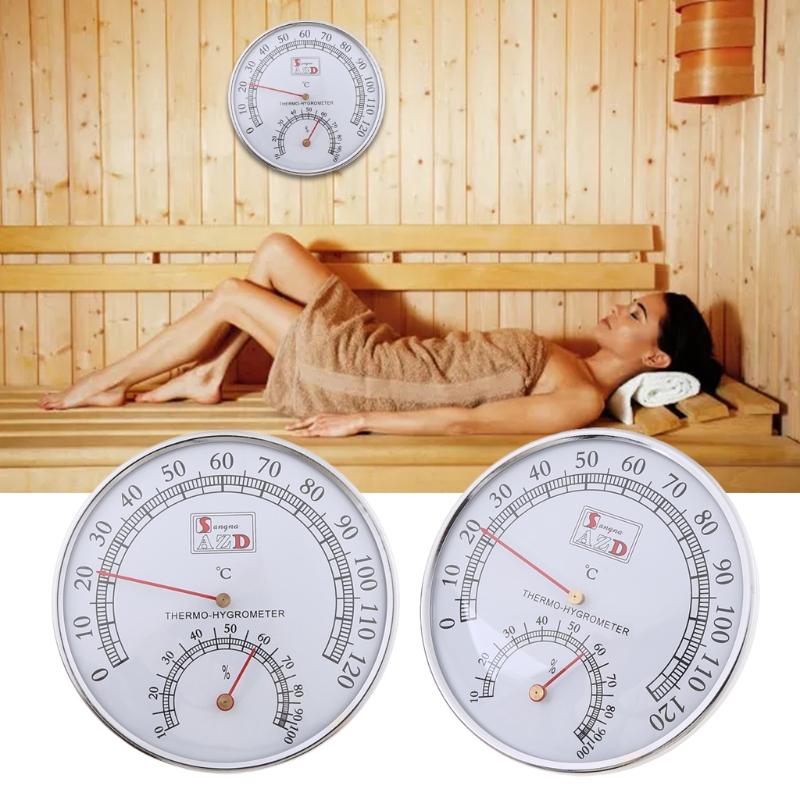 Sauna Thermometer Metal Case Steam Sauna Room Thermometer Hygrometer Bath And Sauna Indoor Outdoor Used
