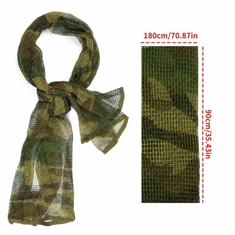 Camouflage Head Wrap Breathable Netting Neck Scarf Durable Mesh Scarf Outdoor Sports