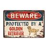 [ WellCraft ] Dog Beware Protected By A Borzoi Metal Sign Tin Poster Home Decor Bar Wall Art Painting 20*30 CM Sizer DB-12