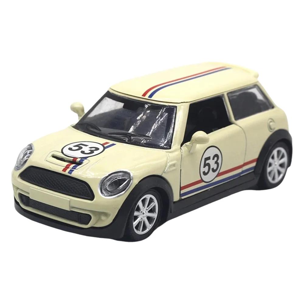 1:32 Alloy Model Mini Painting 53 Racing Classic Model Pocket Toy Pull-Back Door Car Model Children's Toy
