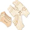10 PCS Wooden Cross Crafts Creative Festival Accessories Wooden Set Cross Craft Ornament