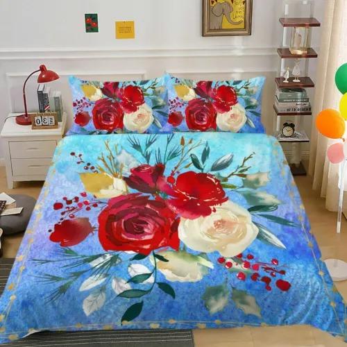 Comforter Oil Painting Flower Bed Decoration First Choice Gift Suitable For Children Boys Girls And Adults Soft Breathable