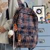 Рюкзак женский винтажный клетчатый рюкзак студенческий школьный