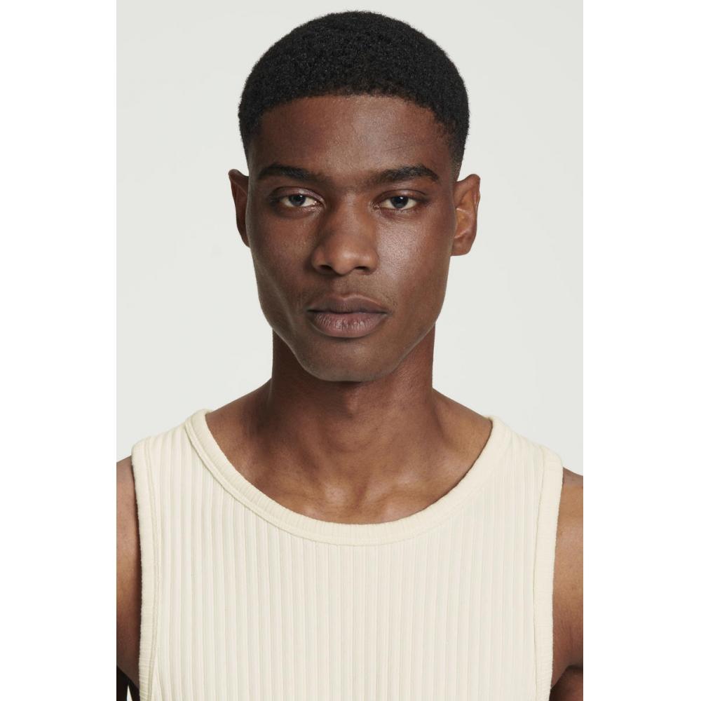 COS Японская облегающая ребристая хлопковая майка