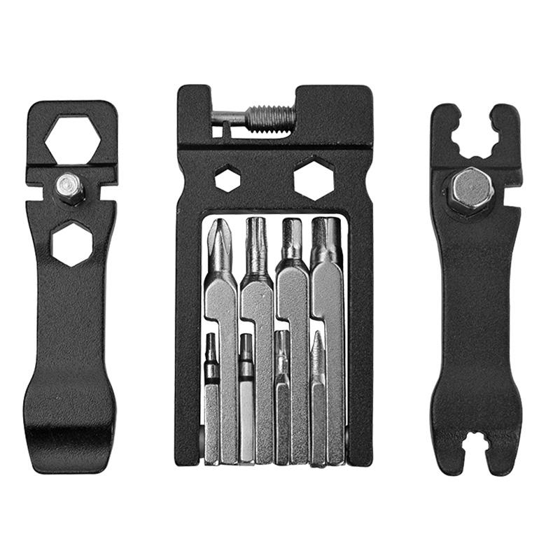 Bike Tool Kits Bicycle Repair Tool Kit Hex Wrench Tool Screwdriver Folding Multifunctional MTB Chain Repair Tool 20 In 1