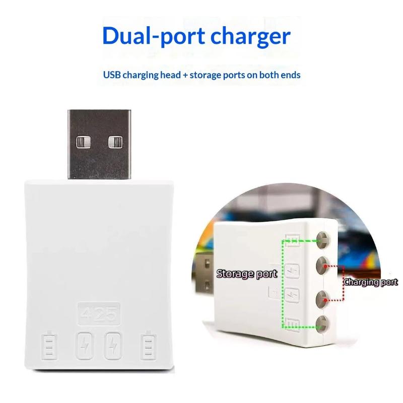 CR425 Перезаряжаемая батарейка для поплавка, комплект с USB-зарядным устройством, 300 циклов перезарядки, экономичный рыболовный аксессуар