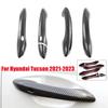 Для Hyundai Tucson 2025 2025 LHD Автомобиль Стиль Углеродного Волокна Хром Наружная Накладка Молдинга Ручки Двери Отделка Декорация ABS Авто