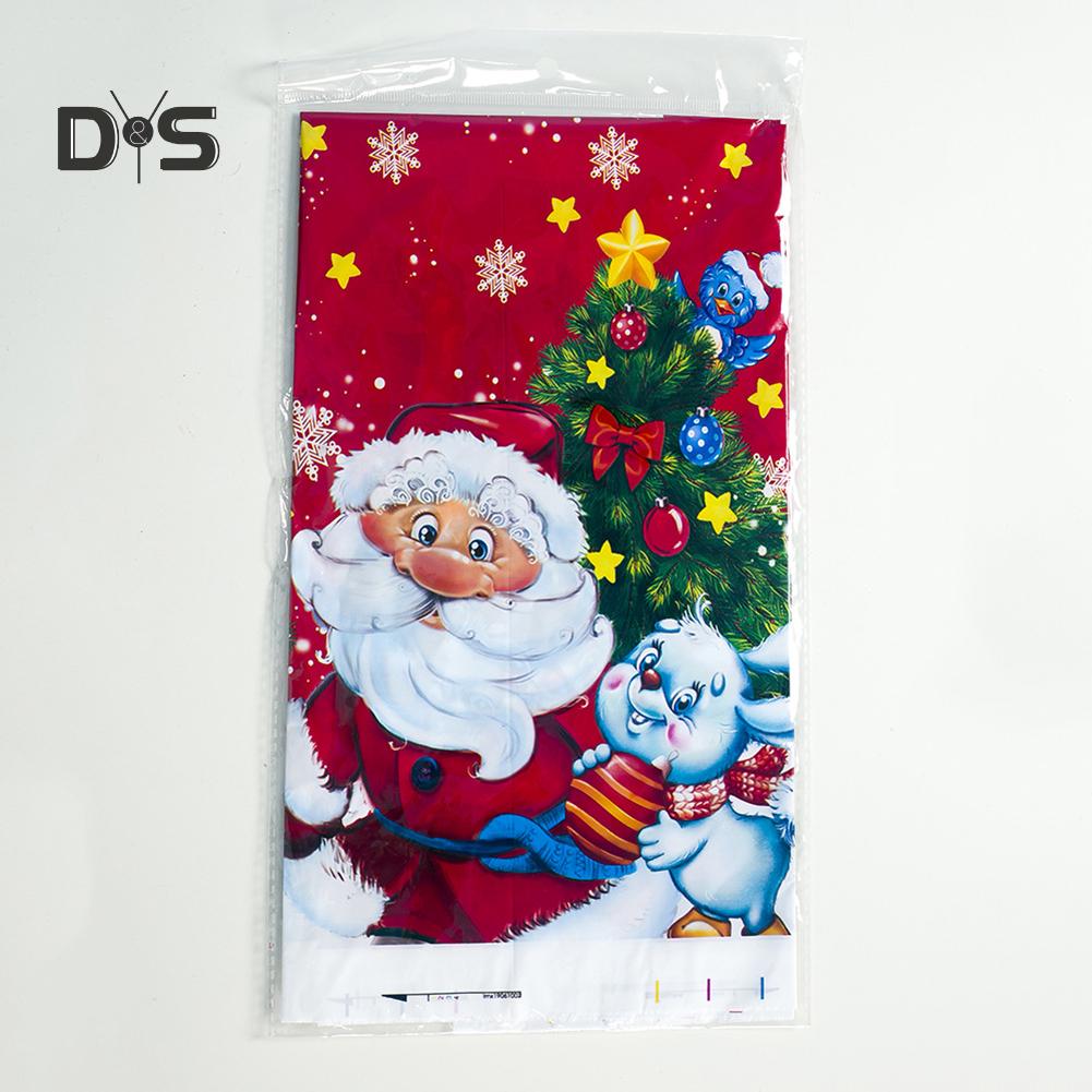 Санта-покрытие для стола, скатерть, подушка, коврик из ПВХ, водонепроницаемый декор для вечеринки