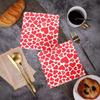 20pcs Printed Napkins Heart Square Paper High-end Restaurant Hotel Festival Celebration Disposable Napkins