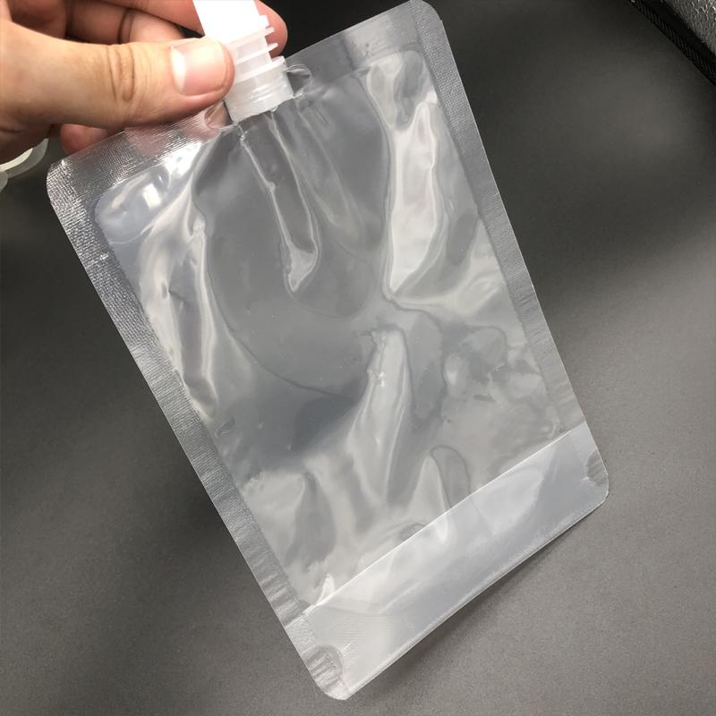 10pcs Transparent Nozzle Bag Spouted Drink Beverage Packaging Pouch For Camping Outdoor Spouted Liquid Packaging Storage JoomZL