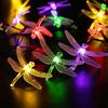 1PC Solar 5 Meters Dragonfly Light String Led Outdoor Courtyard Lawn Garden Lighting Decorative Lights Festive Christmas Lights String Lights