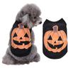 Pet Apparel Pumpkin Pattern Skin-friendly Sleeve Shirt Pet Dog Short Dress-up Outfit for Ghost